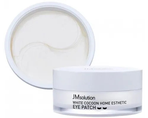 Rejuvenating patches with pearl extract and white cocoon - JMsolution Silky Cocoon Home Esthetic Eye Patch, 60 pcs
