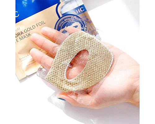 Mascarilla Rejuvenecedora para el Contorno de Ojos con Colágeno y Oro AHC Premium Hydra Gold Foil Eye Mask