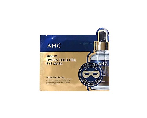 Mascarilla Rejuvenecedora para el Contorno de Ojos con Colágeno y Oro AHC Premium Hydra Gold Foil Eye Mask