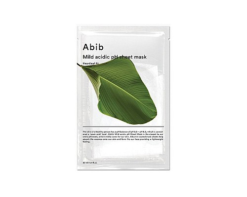 ABIB Mild acidic pH sheet mask Heartleaf fit