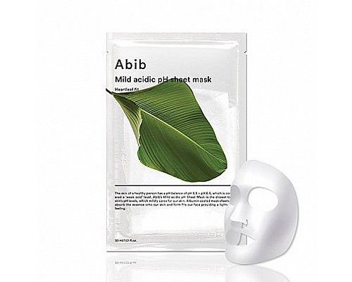 ABIB Mild acidic pH sheet mask Heartleaf fit