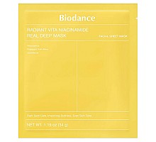  Next-generation hydrogel mask with niacinamide  - Biodance Radiant Vita Niacinamide Real Deep Mask