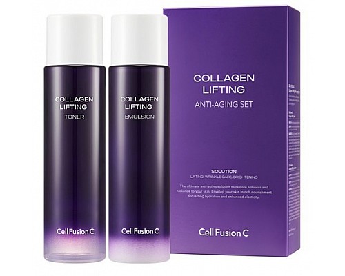 Lifting Set with Collagen and Peptides - Cell FusionC Collagen Lifting Skin Care Set, 2 × 150 ml