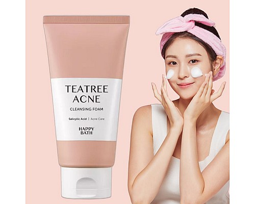 Espuma limpiadora con ácido salicílico Happy Bath Tea Tree Acne Cleansing Foam 150g