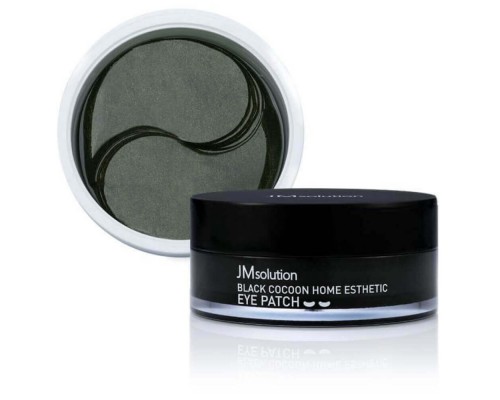 Hydrogel ultra-moisturizing patches with black cocoon extract - JMsolution Black Cocoon Home Esthetic Eye Patch, 60 pcs