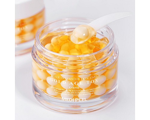 Anti-Aging Capsule Cream with Golden Silkworm Extract MEDIPEEL Gold Age Tox Cream 50 ml
