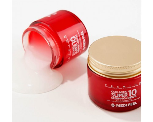 Crema facial nocturna rejuvenecedora con colágeno Medi-Peel Collagen Super10 Sleeping Cream, 70 ml