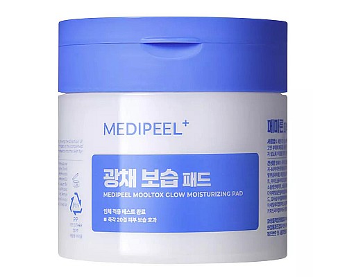 Hydrating Pads with 10 Types of Hyaluronic Acid for Radiant and Plump Skin -MEDI-PEEL MOOLTOX GLOW MOISTURIZING PAD 2.0