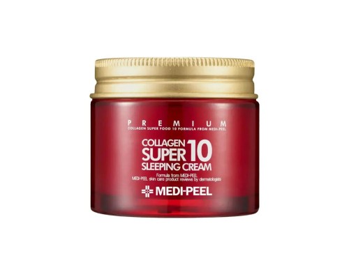 Crema facial nocturna rejuvenecedora con colágeno Medi-Peel Collagen Super10 Sleeping Cream, 70 ml