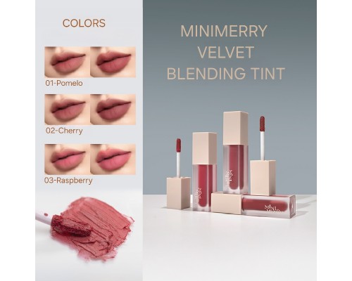 Tinte labial aterciopelado MINIMERRY Velvet Tint 01