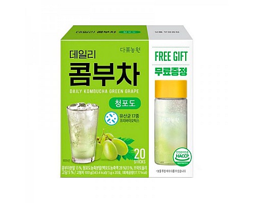 Daily Kombucha Green Grape DaCha NongWon 20