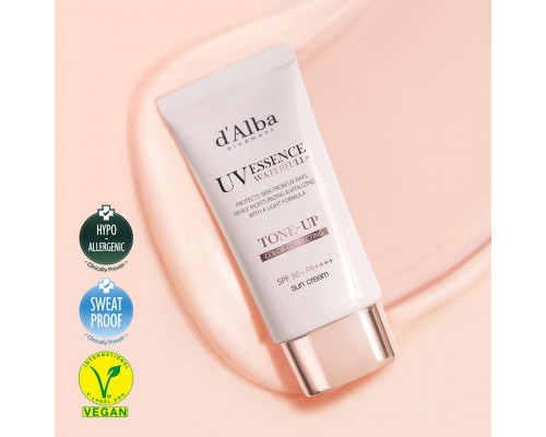 d'Alba Waterfull Tone-Up Sun Cream SPF50+ PA++++ Pink Correcting, 50 ml